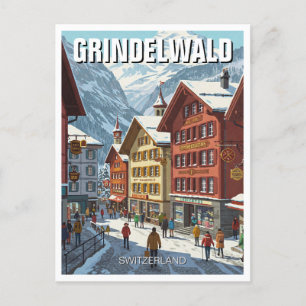 Grindelwald Schweiz Reisen Postkarte