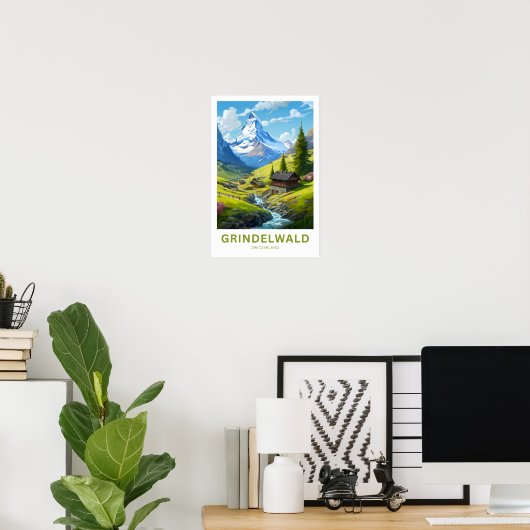 Grindelwald Schweiz Reisen Print Poster (Heimbüro)