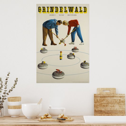 Grindelwald, Schweiz, Reiseplakat Poster (Küche)