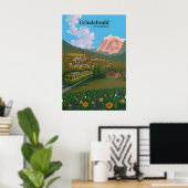 Grindelwald Schweiz Reiseplakat Poster (Heimbüro)
