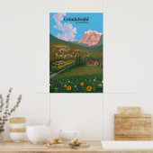 Grindelwald Schweiz Reiseplakat Poster (Küche)