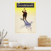 Grindelwald, Schweiz, Ski Travel Poster (Küche)