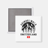 Grindelwald Schweiz Skigebiet Alpen Magnet (Vorderseite/Rückseite)