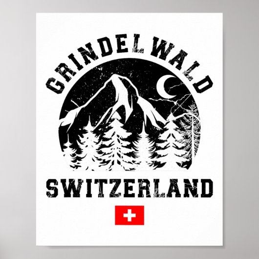 Grindelwald Schweiz Skigebiet Alpen Poster (Vorne)