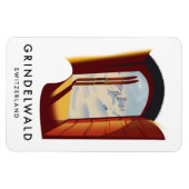 Grindelwald Schweiz Skiposter Magnet (Horizontal)