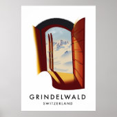 Grindelwald Schweiz Skiposter Poster (Vorne)