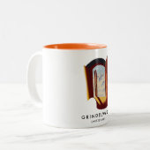 Grindelwald Schweiz Skiposter Zweifarbige Tasse (Vorderseite Links)