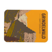 Grindelwald Schweiz Tourismus Vintag Magnet (Horizontal)