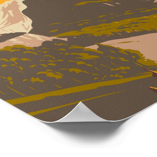 Grindelwald Schweiz Tourismus Vintag Poster (Ecke)