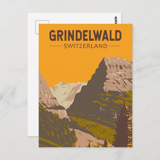 Grindelwald Schweiz Tourismus Vintag Postkarte (Vorne/Hinten)