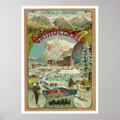 Grindelwald Schweiz Vintage Travel Poster (Vorne)