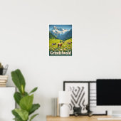 Grindelwald Schweiz Vintage Travel Poster (Heimbüro)