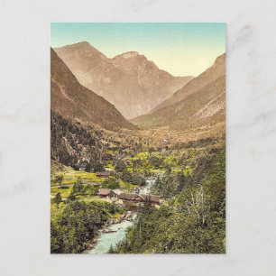 Grindelwald, Straße von Zwiellutschine, Bernese Ob Postkarte