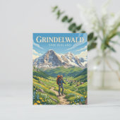 GRINDELWALD SWITZERLAND POSTKARTE (Stehend Vorderseite)