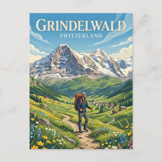 GRINDELWALD SWITZERLAND POSTKARTE (Vorderseite)
