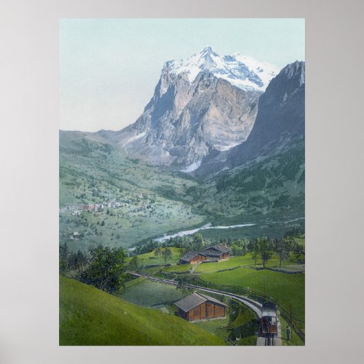 Grindelwald und Wetterhorn Poster (Vorne)