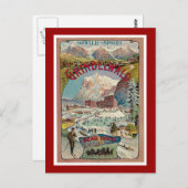 Grindelwald Winter Vintage Travel Poster Postkarte (Vorne/Hinten)