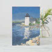 Grindle Point Leuchtturm Einladung (Stehend Vorderseite)