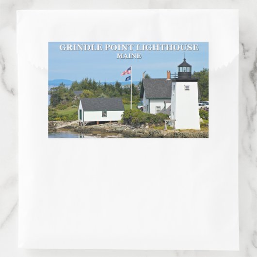 Grindle Point Leuchtturm, Maine Stickers (Tasche)