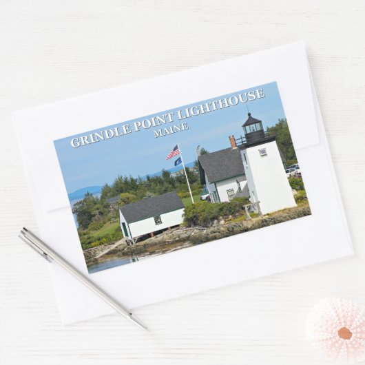 Grindle Point Leuchtturm, Maine Stickers (Umschlag)