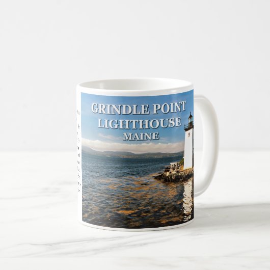 Grindle Point Leuchtturm, Maine Tasse (VorderseiteRechts)