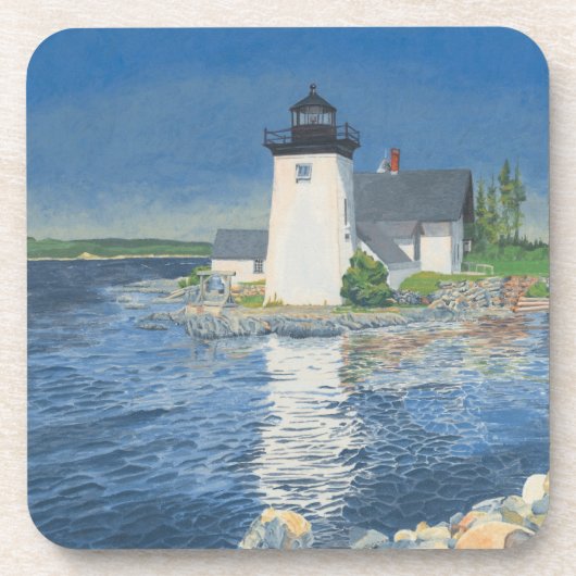Grindle Point Lighthouse Getränkeuntersetzer (Vorderseite)