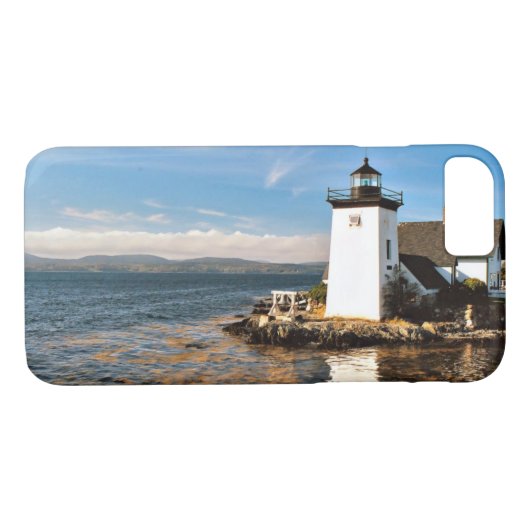 Grindle Point Lighthouse, iPhone Case in Maine (Rückseite (Horizontal))
