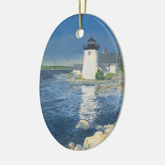 Grindle Point Lighthouse Keramik Ornament (Links)