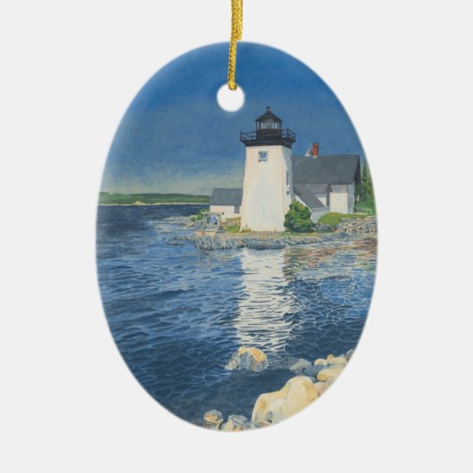 Grindle Point Lighthouse Keramik Ornament (Vorne)