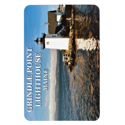 Grindle Point Lighthouse, Maine Flexi Magnet (Vertikal)