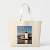 Grindle Point Lighthouse, Maine Jumbo Tote Bag Jumbo Stoffbeutel (Vorne)