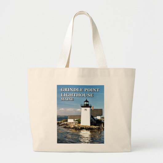 Grindle Point Lighthouse, Maine Jumbo Tote Bag Stoffbeutel (Vorne)