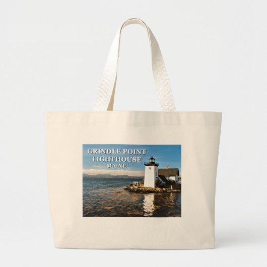 Grindle Point Lighthouse, Maine Jumbo Tote Bag Stoffbeutel (Vorne)