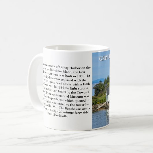 Grindle Point Lighthouse, Maine Tasse (Vorderseite Links)