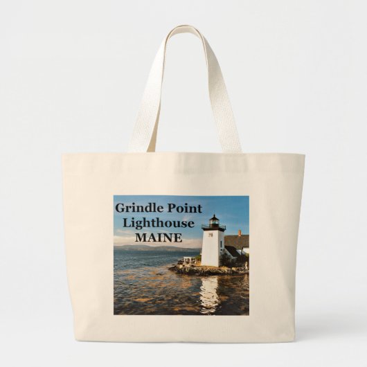 Grindle Point Lighthouse, Maine Tote Bag Jumbo Stoffbeutel (Vorne)