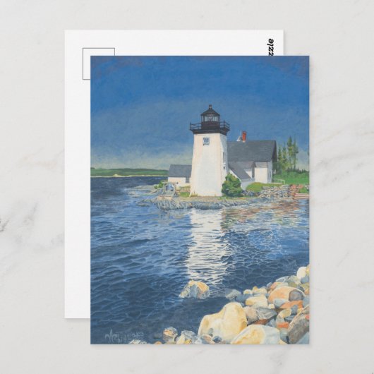 Grindle Point Lighthouse Postkarte (Vorne/Hinten)