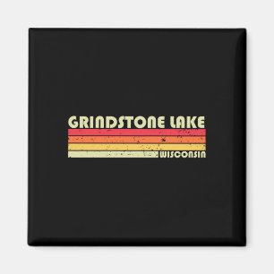 Grindstone Lake Wisconsin lustiges Angeln Camping Magnet