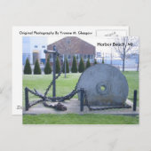 Grindstone und Anchor in Harbour Beach, MI Postcar Postkarte (Vorne/Hinten)