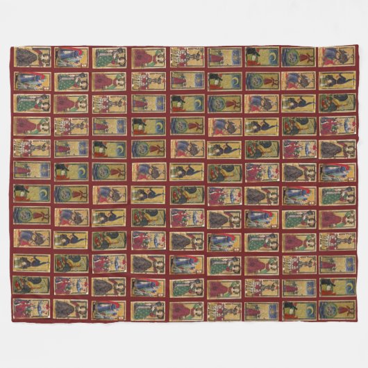 Gringonneur Tarot Throw Fleecedecke (Vorderseite (Horizontal))