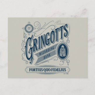 GRINGOTTS Wizarding Bank Vintag Graphic Postkarte