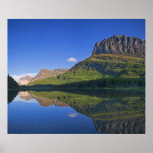 Grinnel Point und Allen Mountain spiegeln sich in Poster