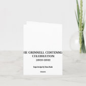 GRINNELL Centennial notecards Karte (Rückseite)