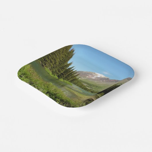 Grinnell Creek beim Glacier Nationalpark Pappteller (Gewinkelt)