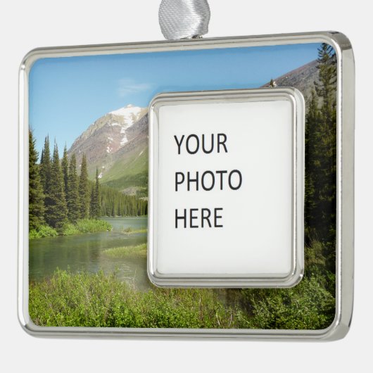 Grinnell Creek beim Glacier Nationalpark Rahmen-Ornament Silber (Links)
