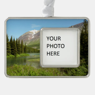 Grinnell Creek im Glacier-Nationalpark Rahmen-Ornament Silber