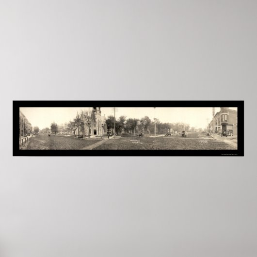 Grinnell, IA Broad St Foto 1907 Poster (Vorne)