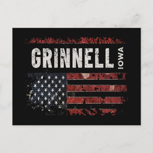 Grinnell Iowa Postkarte (Vorderseite)