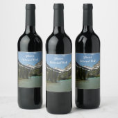 Grinnell Lake at Glacier National Park Weinetikett (Flaschen)