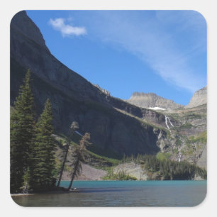 Grinnell Lake - Glacier Nationalpark Quadratischer Aufkleber