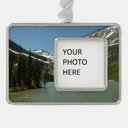 Grinnell See - Glacier Nationalpark Rahmen-Ornament Silber (Vorderseite)